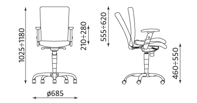 Wymiary krzesła Bolero