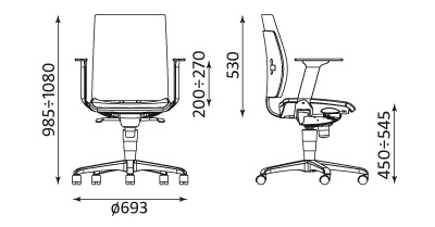 Wymiary krzesła