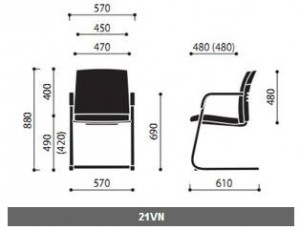 Krzesła konferencyjne One wymiary (3)
