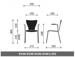 Krzesło konferencyjne sklejkowe Resso wymiary (1)