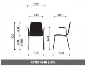 Krzesło konferencyjne sklejkowe Resso wymiary (4)