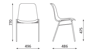 Wymiary krzesła Beta