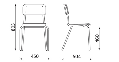 Wymiary krzesła Irys