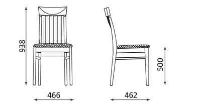 Wymiary krzesła Vienna