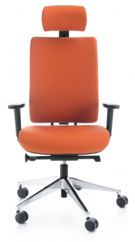 Krzesło obrotowe z zagłówkiem VERIS 11SFL P54PU chrom