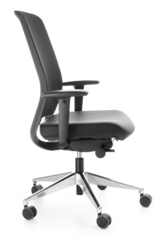 Krzesło biurowe z oparciem siatkowym Veris NET 101SFL chrom P48PU